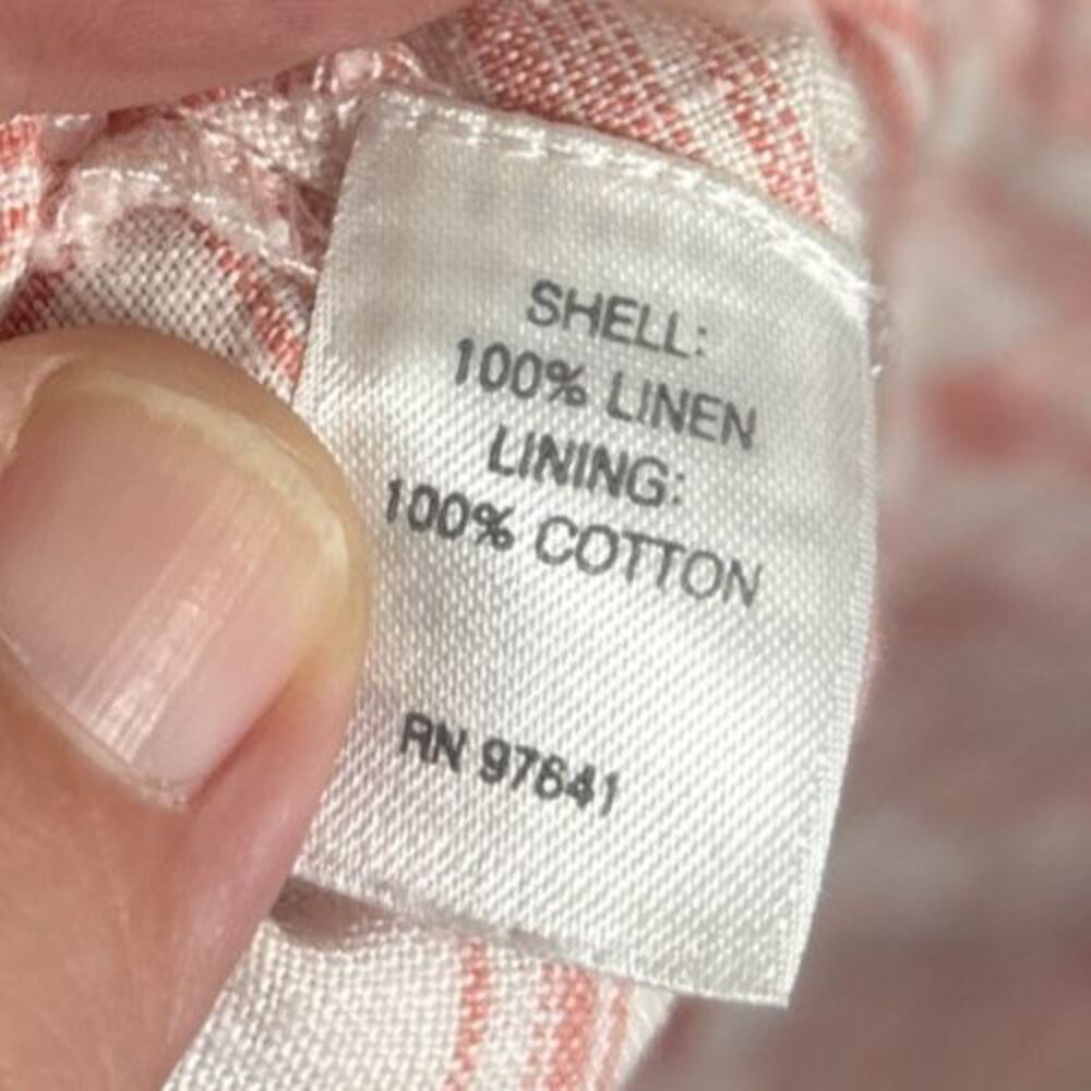 J Jill Love Linen Size L Tall Maxi Dress Linen Cotton Lined Natural Fibers Plaid - Picture 12 of 16